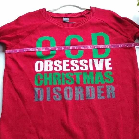 Obsessive christmas disorder red knit sweater - Picture 5 of 6
